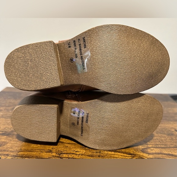 Pop Toddler/Little Girls Cognac Sanchee Block Heel Cowboy Boots NWT Various Size - Picture 4 of 10